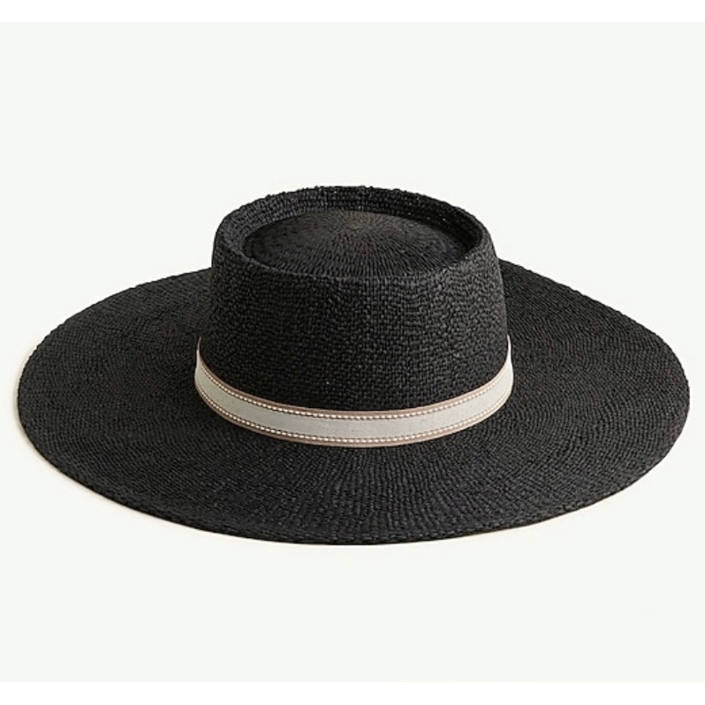 J.Crew Contoured-Crown Straw Boater Hat